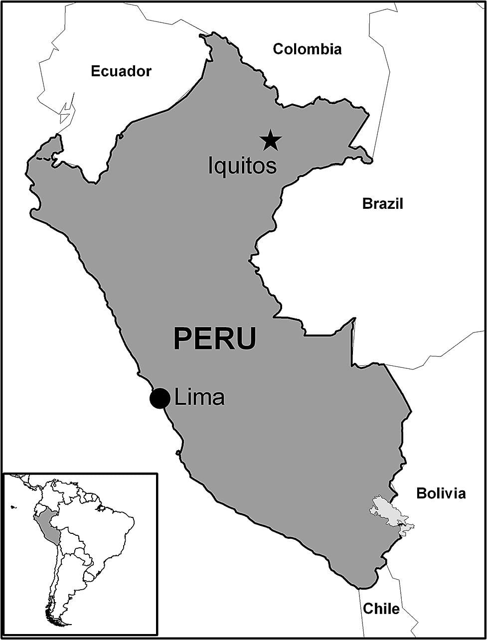 แผนที่ของ peru. kgm เปรู