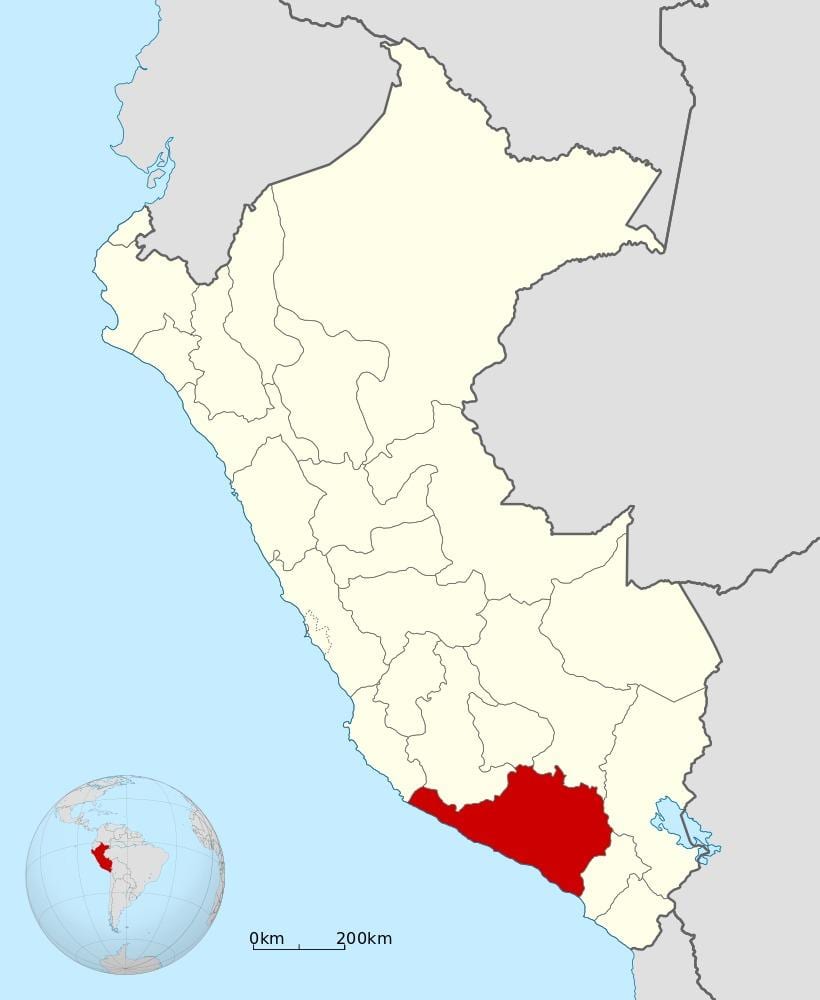 แผนที่ของ peru. kgm เปรู