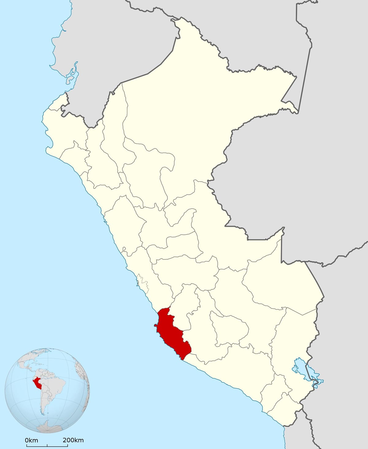 แผนที่ของ peru. kgm เปรู