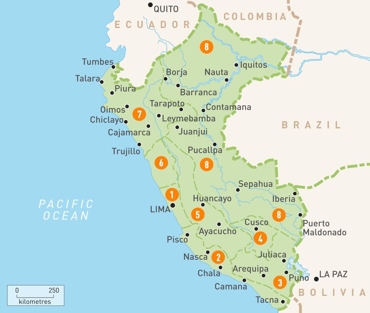 แผนที่ของ venezuela. kgm เปรู