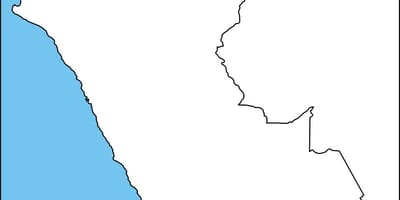 แผนที่ของช่องว่างบนแผนที่ของเปรู