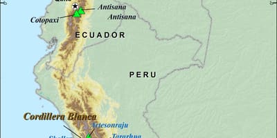 Peruvian andes แผนที่
