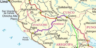 แผนที่ของ peru. kgm เปรู